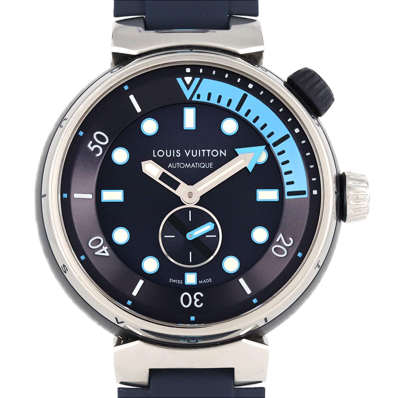 LOUIS VUITTON Tambour Street Diver Skyline 蓝色 QA121 SS自动上弦