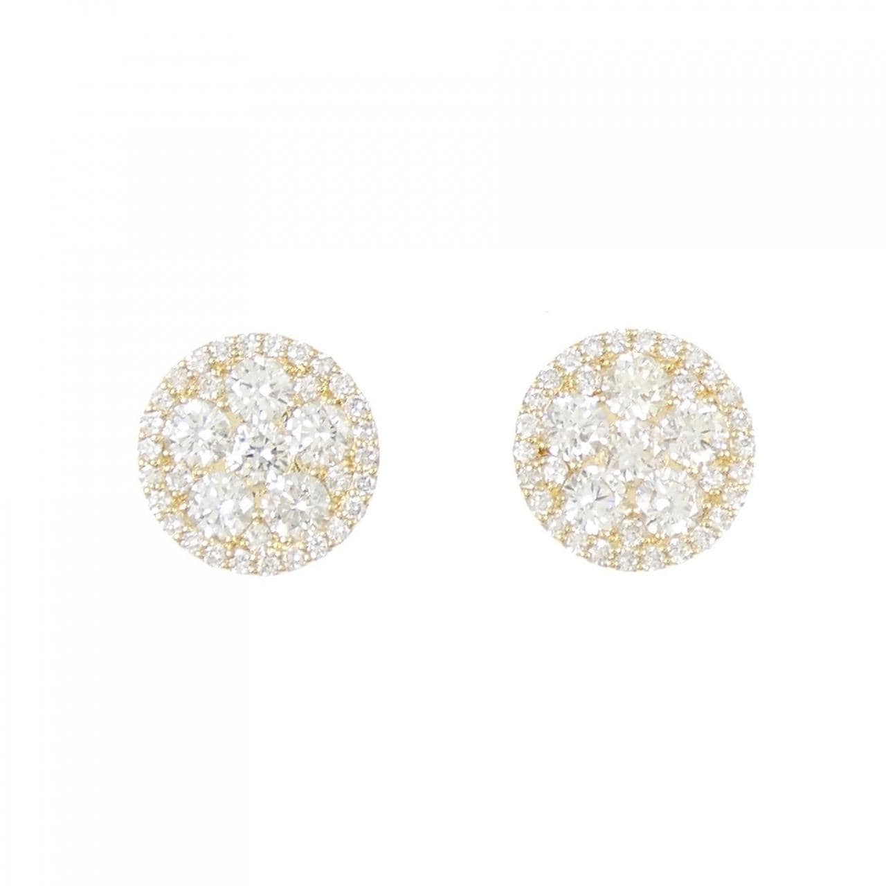 750YG/K18YG Diamond earrings