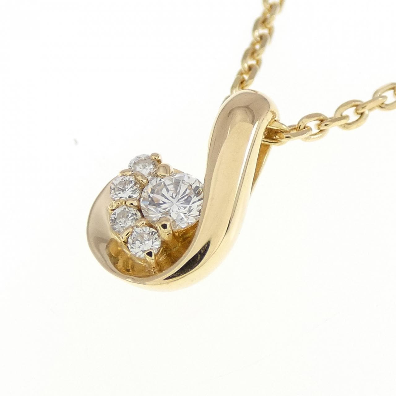 K18YG ダイヤモンド ネックレス 0.15CT