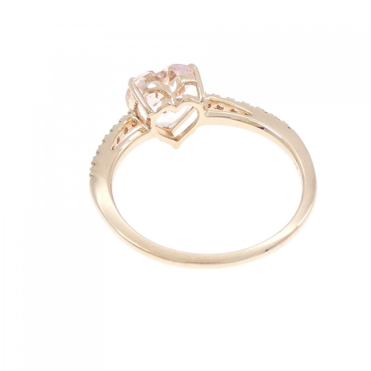 K18PG ハート モルガナイト リング 1.15CT