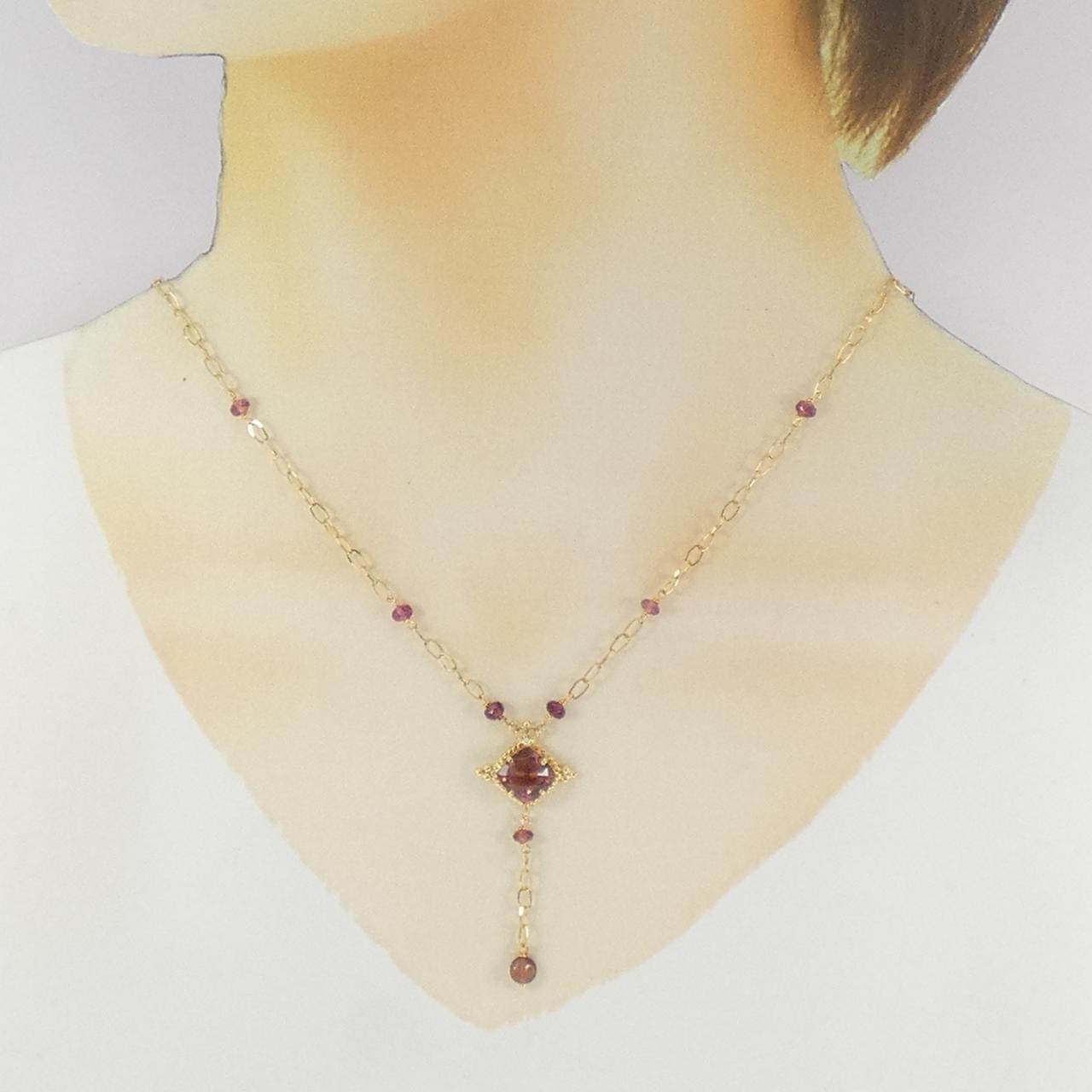 K18YG トルマリン ネックレス