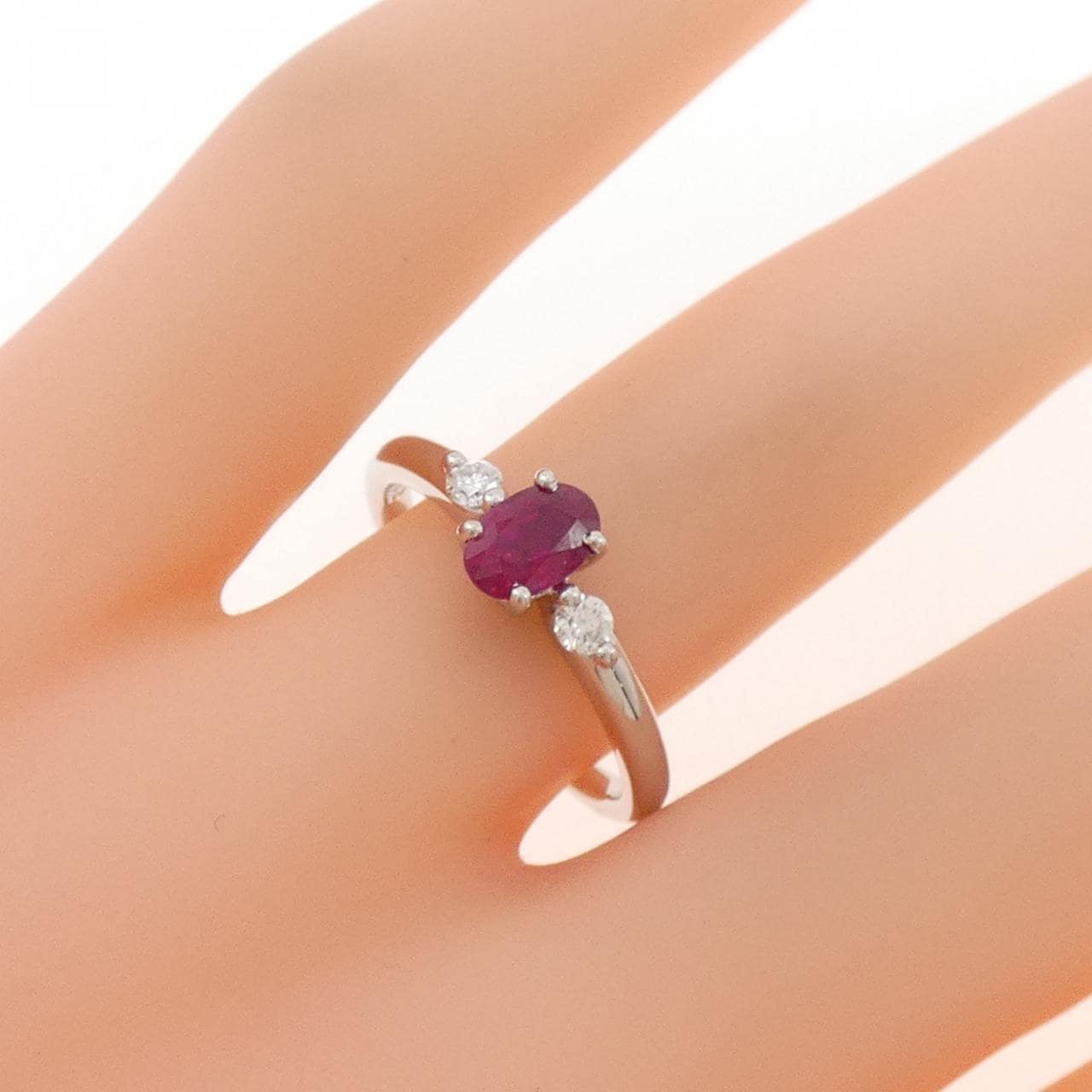 PT900 ルビー リング 0.62CT
