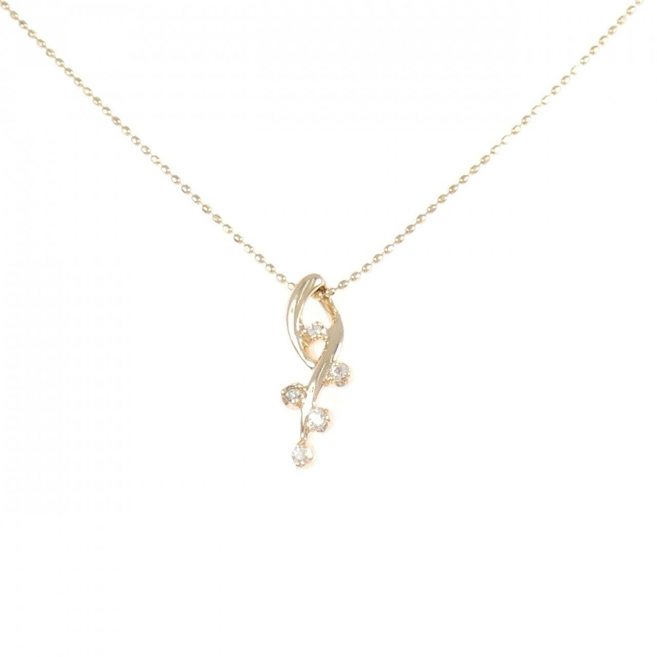 K10PG ホワイトサファイヤ ネックレス 0.08CT