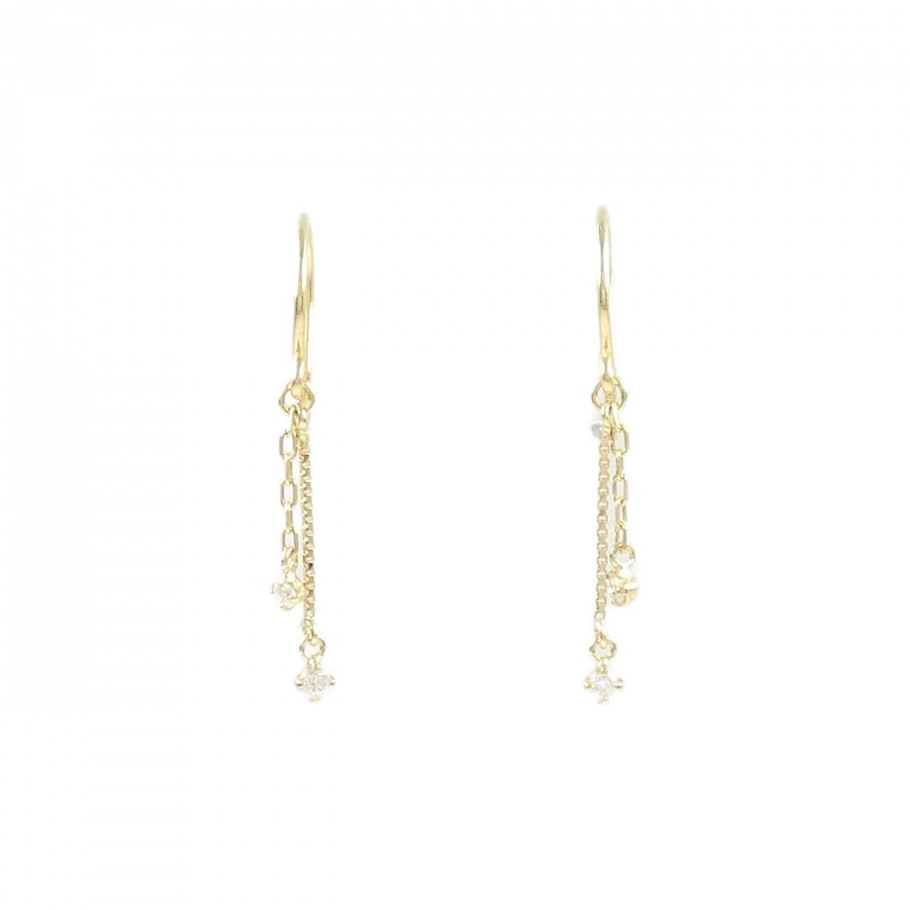 K18YG ダイヤモンド ピアス 0.06CT