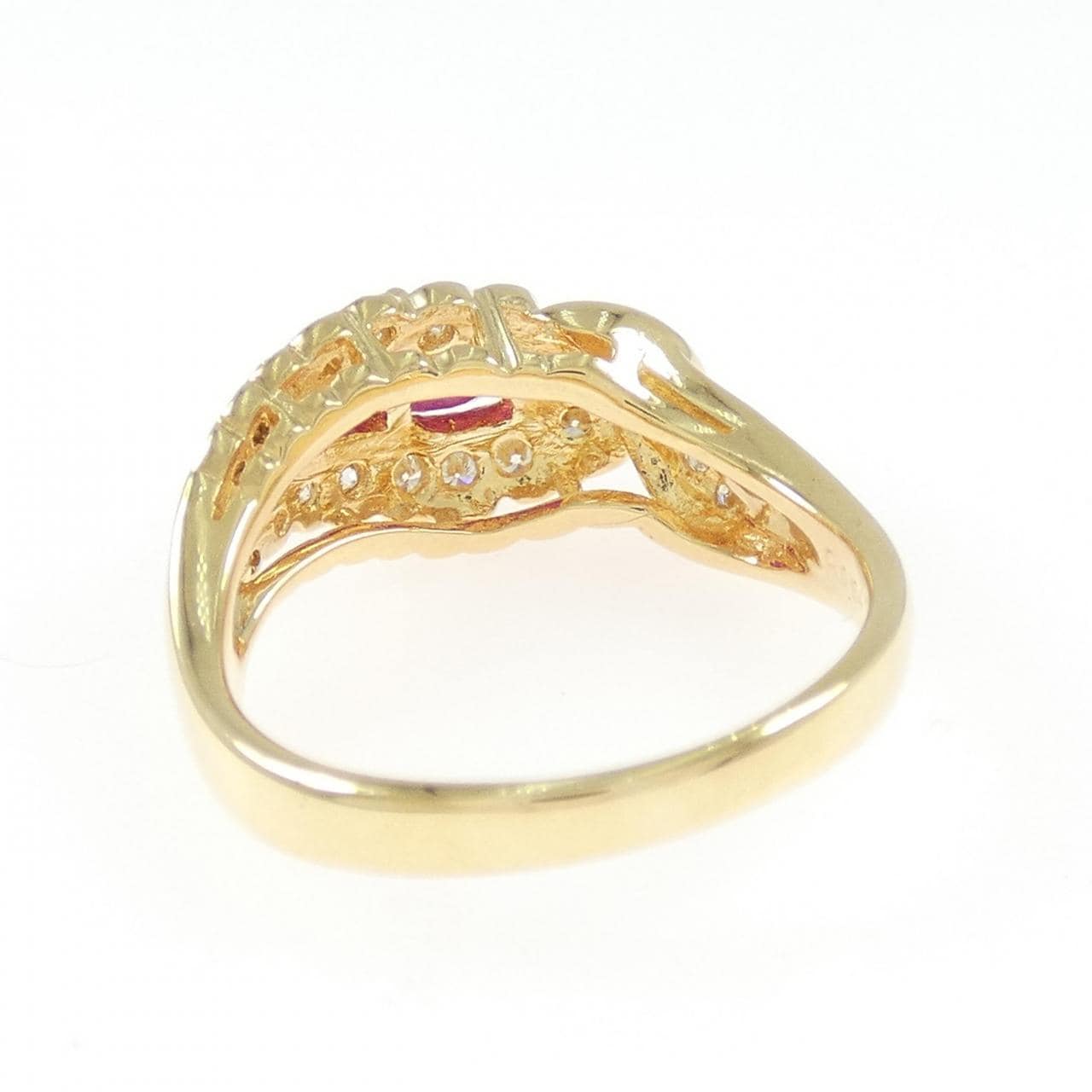 K18YG ルビー リング 0.64CT
