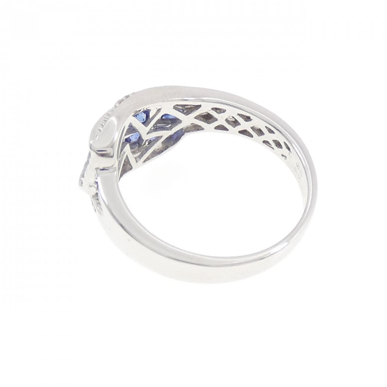 K18WG サファイヤ リング 1.00CT