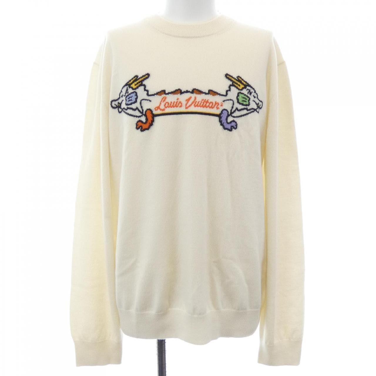 LOUIS VUITTON嵌花提花圖案羊絨圓領 NIGO HMN02WDLB 針織衫