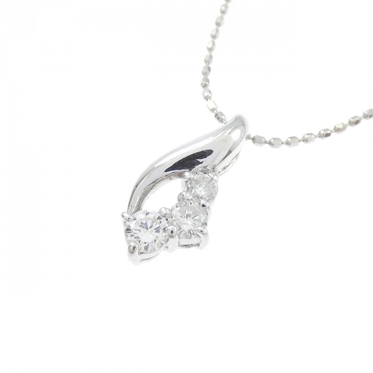 K14WG ダイヤモンド ネックレス 0.20CT