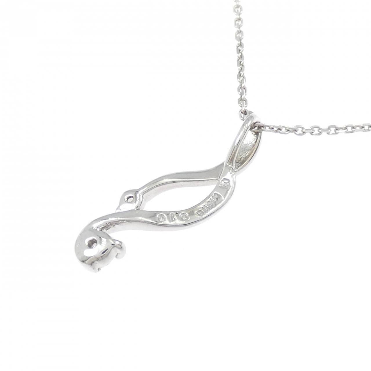 K18WG ダイヤモンド ネックレス 0.10CT