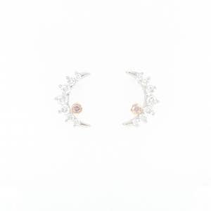 PT/K18PG ムーン ピンクダイヤモンド ピアス 0.05CT