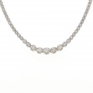 K18WG ダイヤモンド ネックレス 5.00CT