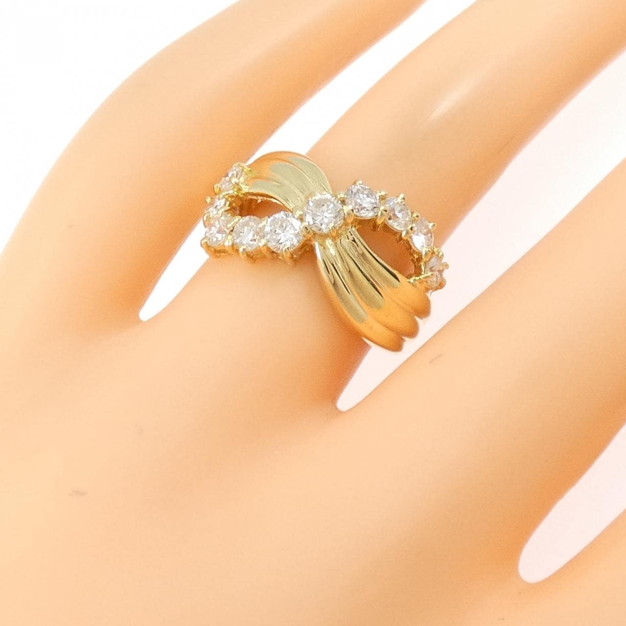 K18YG ダイヤモンド リング 1.03CT