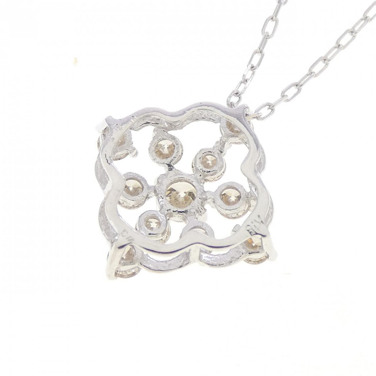 K18WG ダイヤモンド ネックレス 0.37CT