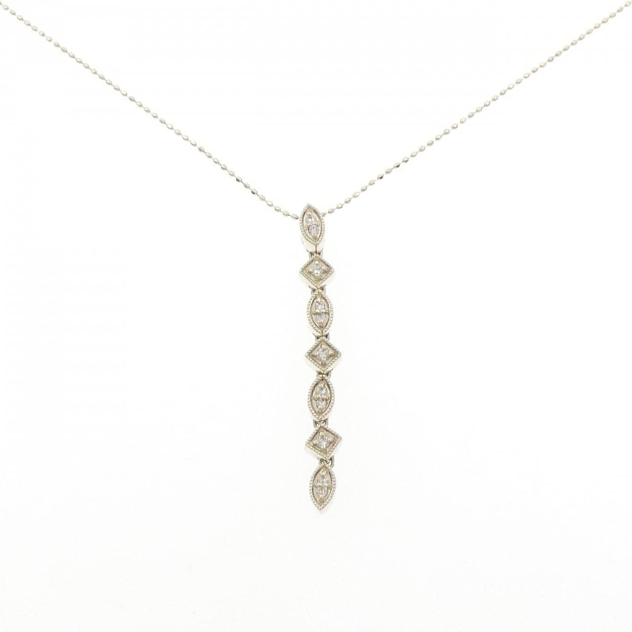 K10WG ダイヤモンド ネックレス 0.14CT
