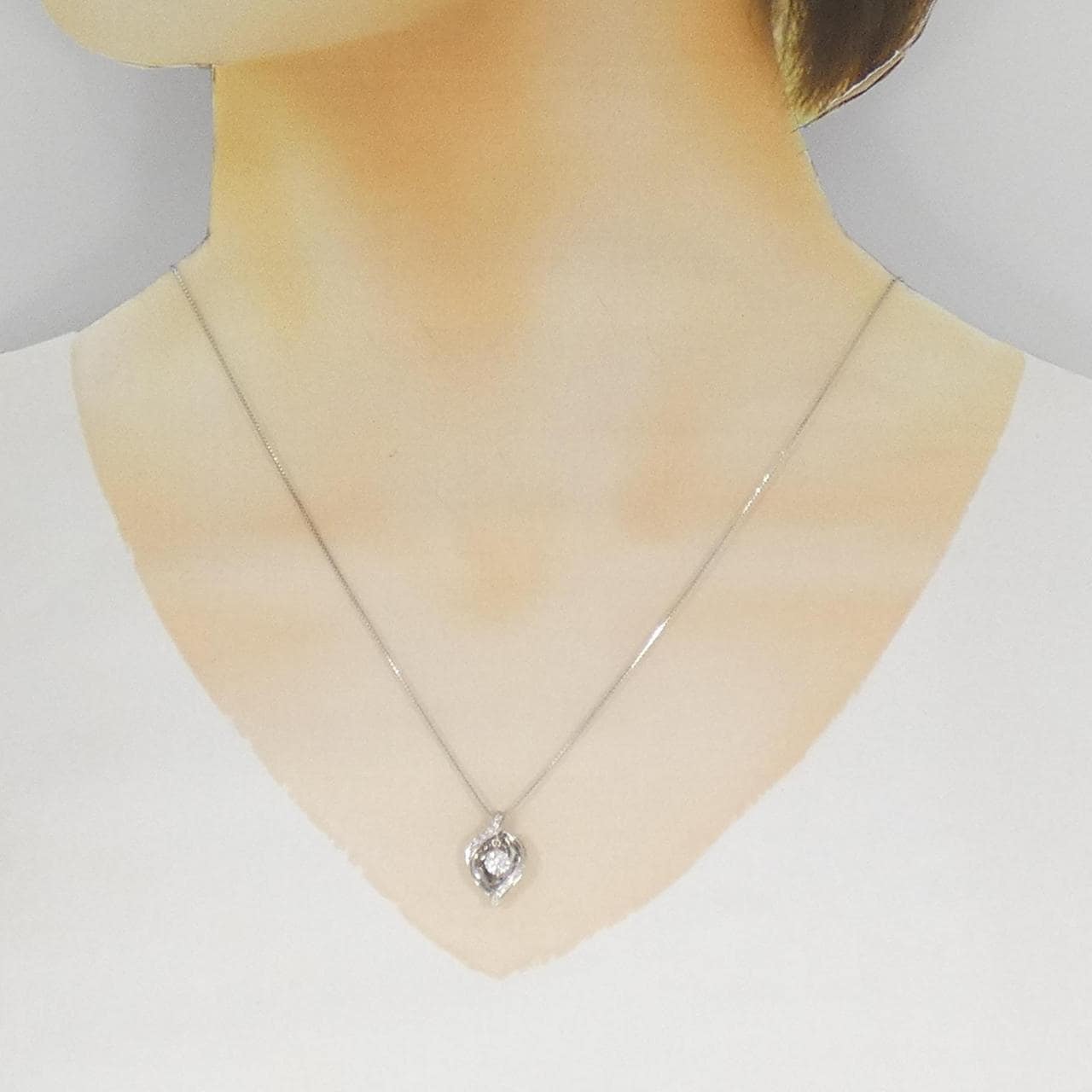 K18WG ダイヤモンド ネックレス 0.255CT