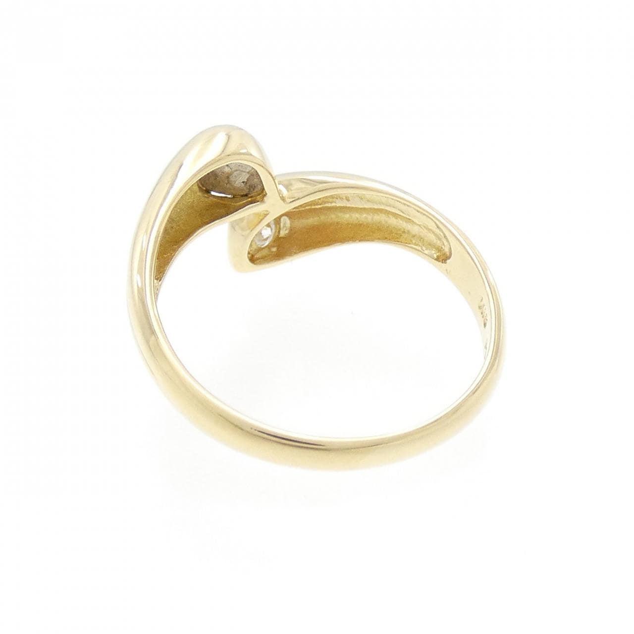 K18YG/PT ハート ダイヤモンド リング 0.10CT