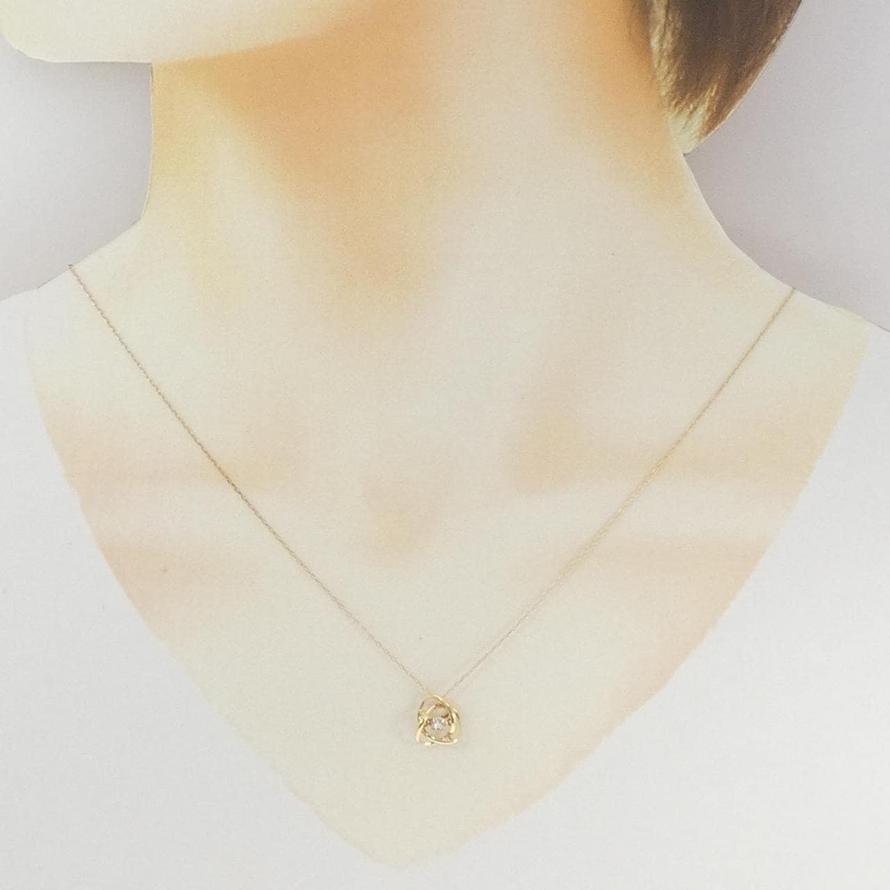 K18YG ダイヤモンド ネックレス 0.08CT