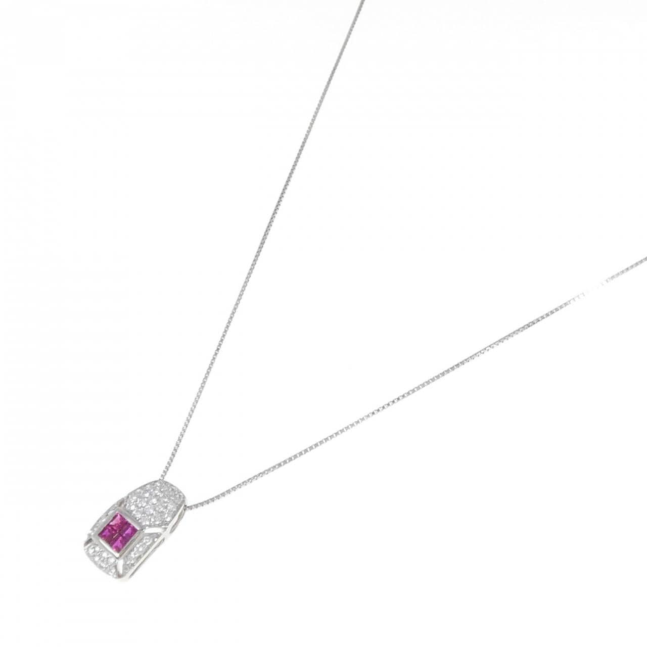 PT ルビー ネックレス 0.67CT