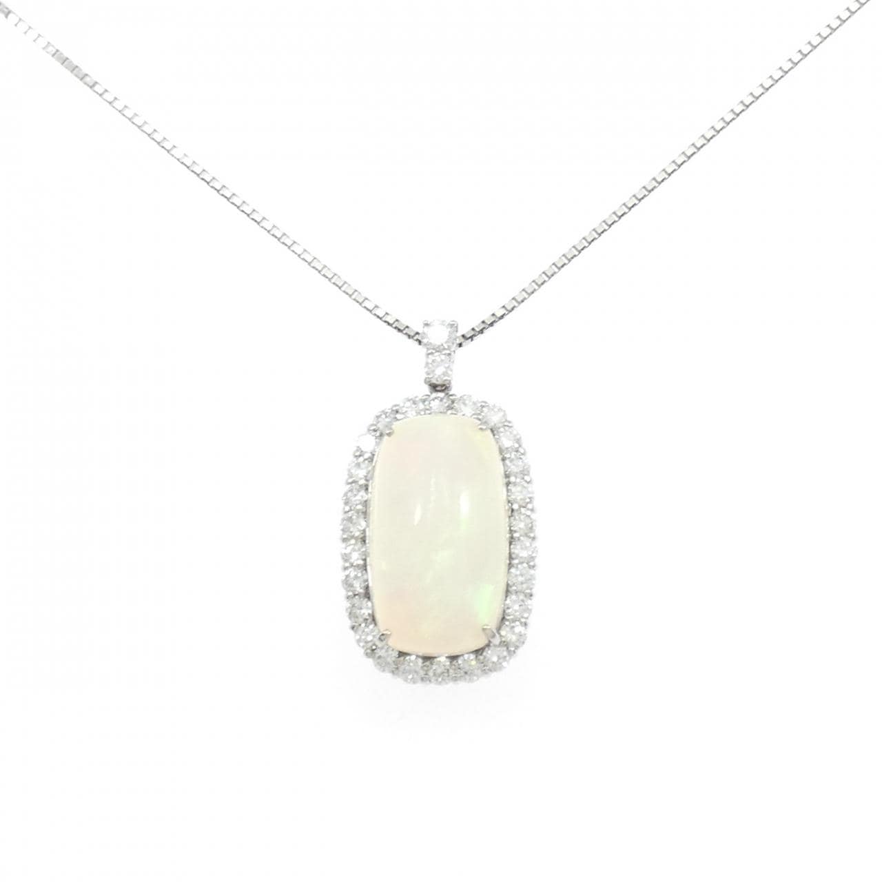 PT900/PT850 オパール ネックレス 7.21CT