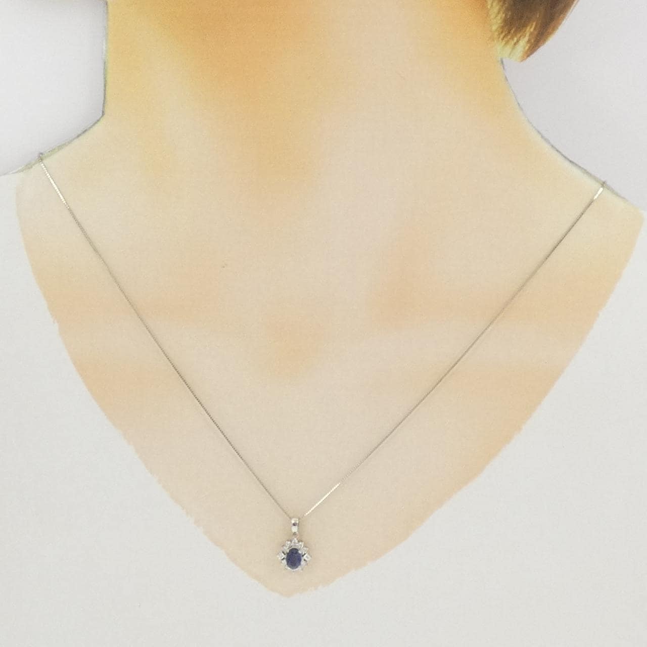 PT900/PT850 サファイヤ ネックレス 0.48CT