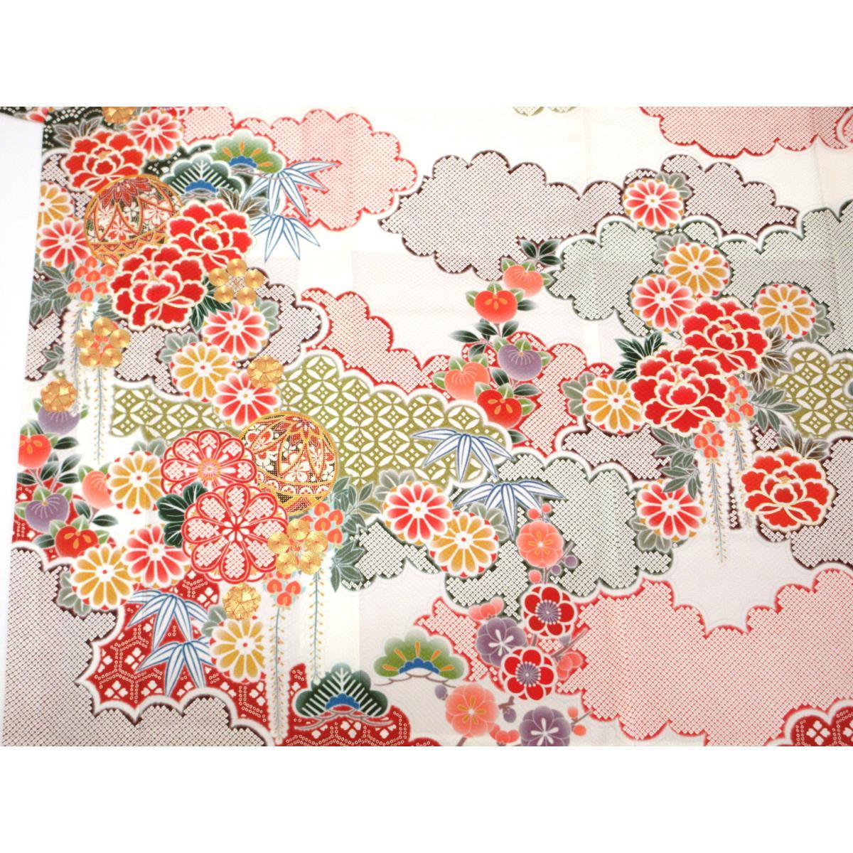 【新品】振袖　友禅金彩加工【滝泰】