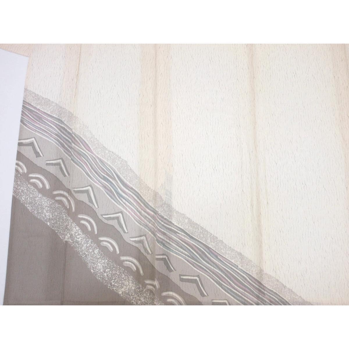 【未使用品】単衣　駒絽訪問着　友禅加工