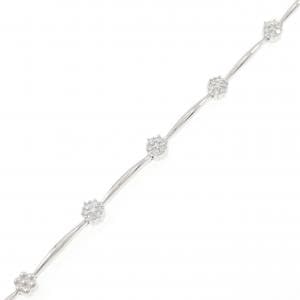 K14WG ダイヤモンド ブレスレット 0.24CT