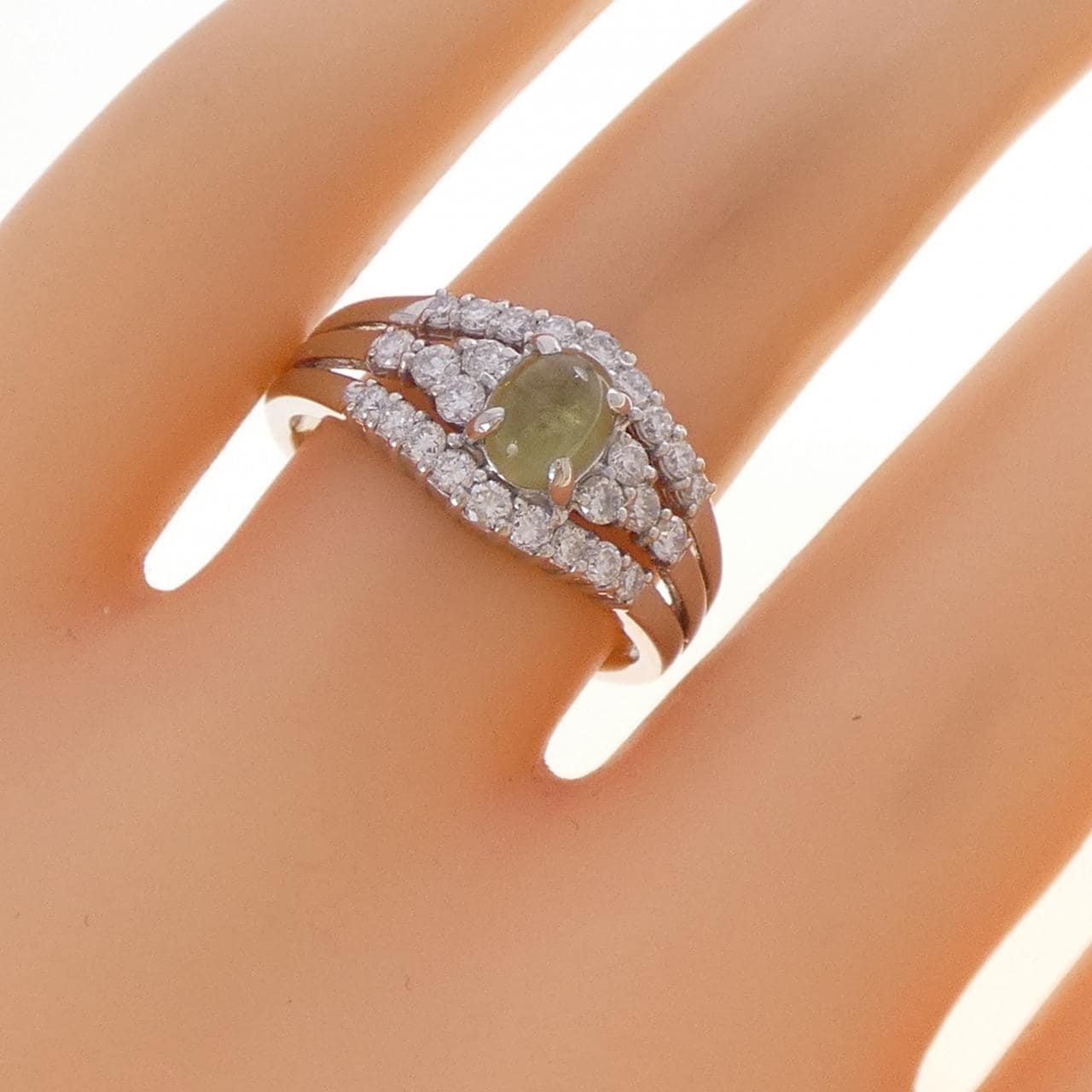 PT900 クリソベリルキャッツアイ リング 1.05CT