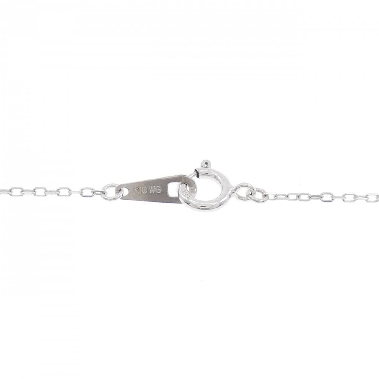 K10WG ハート ダイヤモンド ネックレス 0.10CT