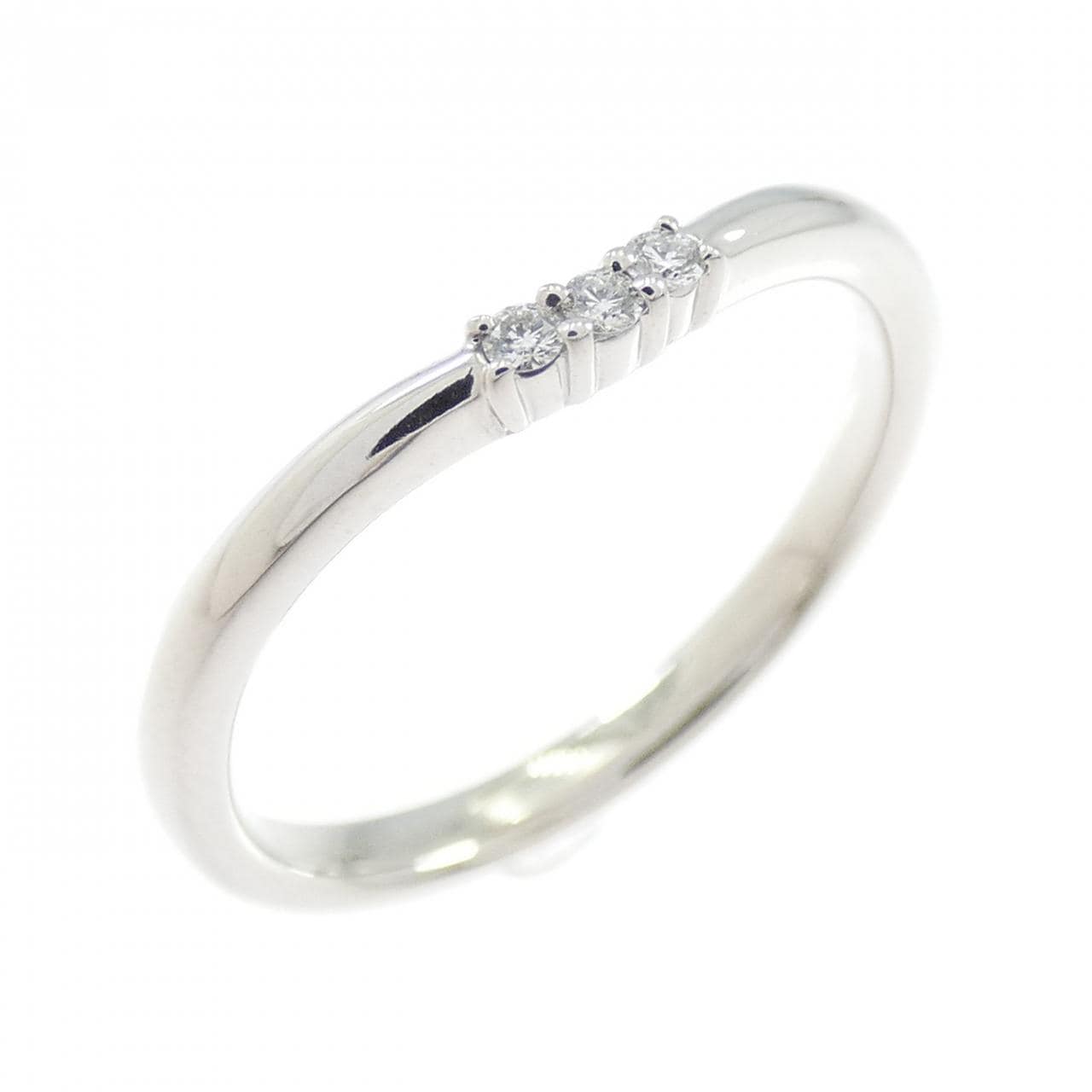 PT950 スリーストーン ダイヤモンド リング 0.02CT