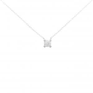 K18WG ソリティア ダイヤモンド ネックレス 0.25CT