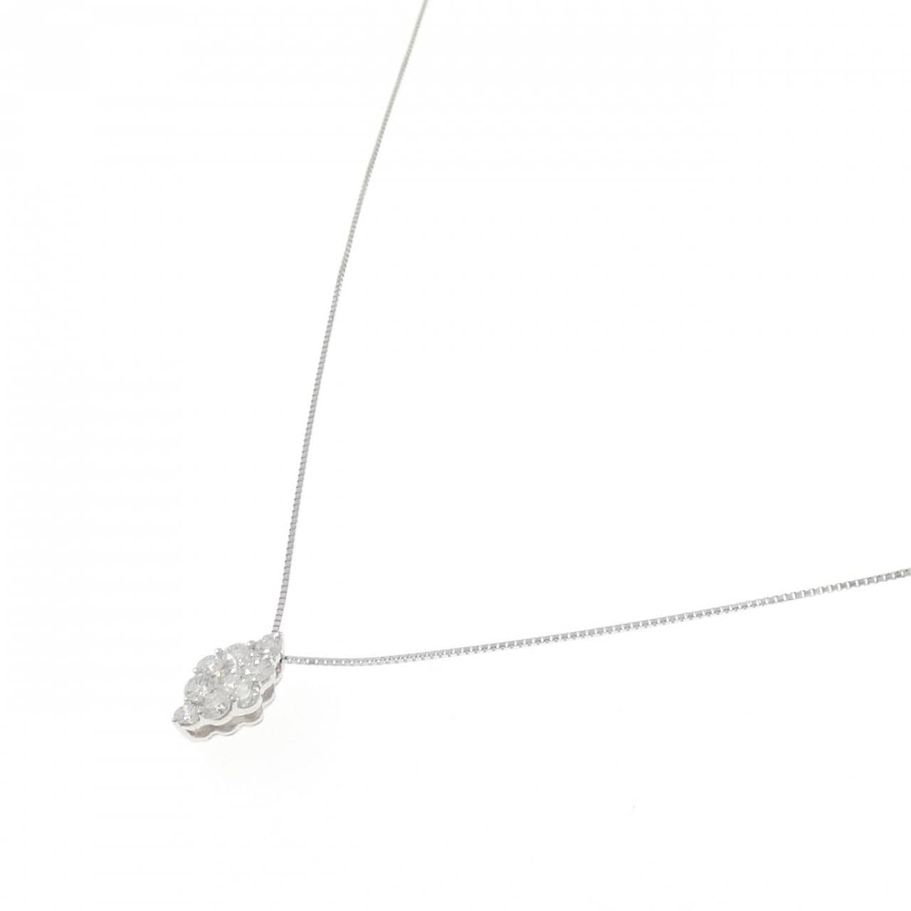 K18WG ダイヤモンド ネックレス 0.55CT