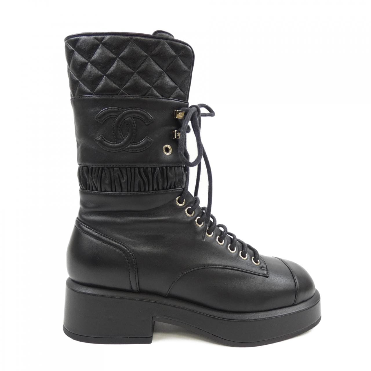 シャネル CHANEL レースアップ LACE UP G37956X01000 ブーツ