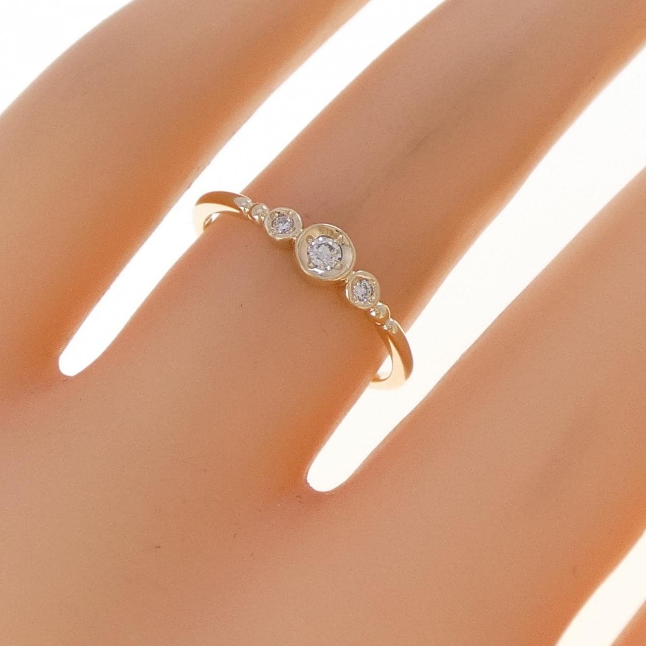 K10YG ダイヤモンド リング 0.05CT
