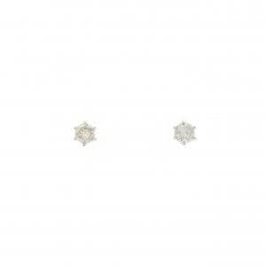 PT900 ソリティア ダイヤモンド ピアス 0.22CT