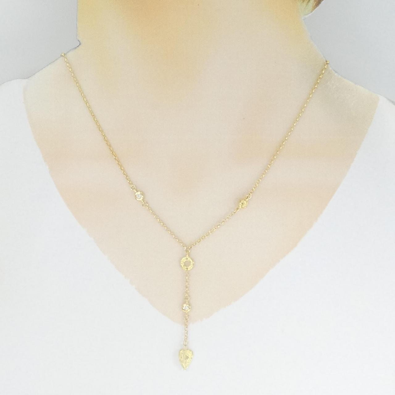 K18YG ダイヤモンド ネックレス 0.06CT