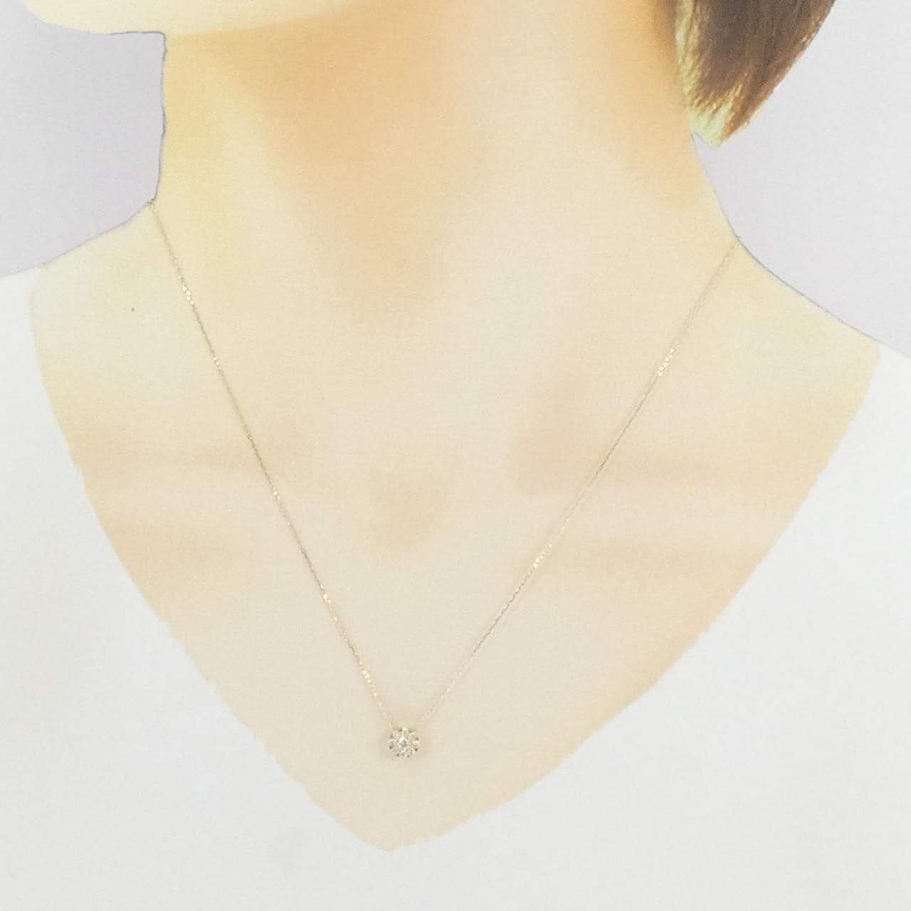 K18YG ダイヤモンド ネックレス 0.20CT