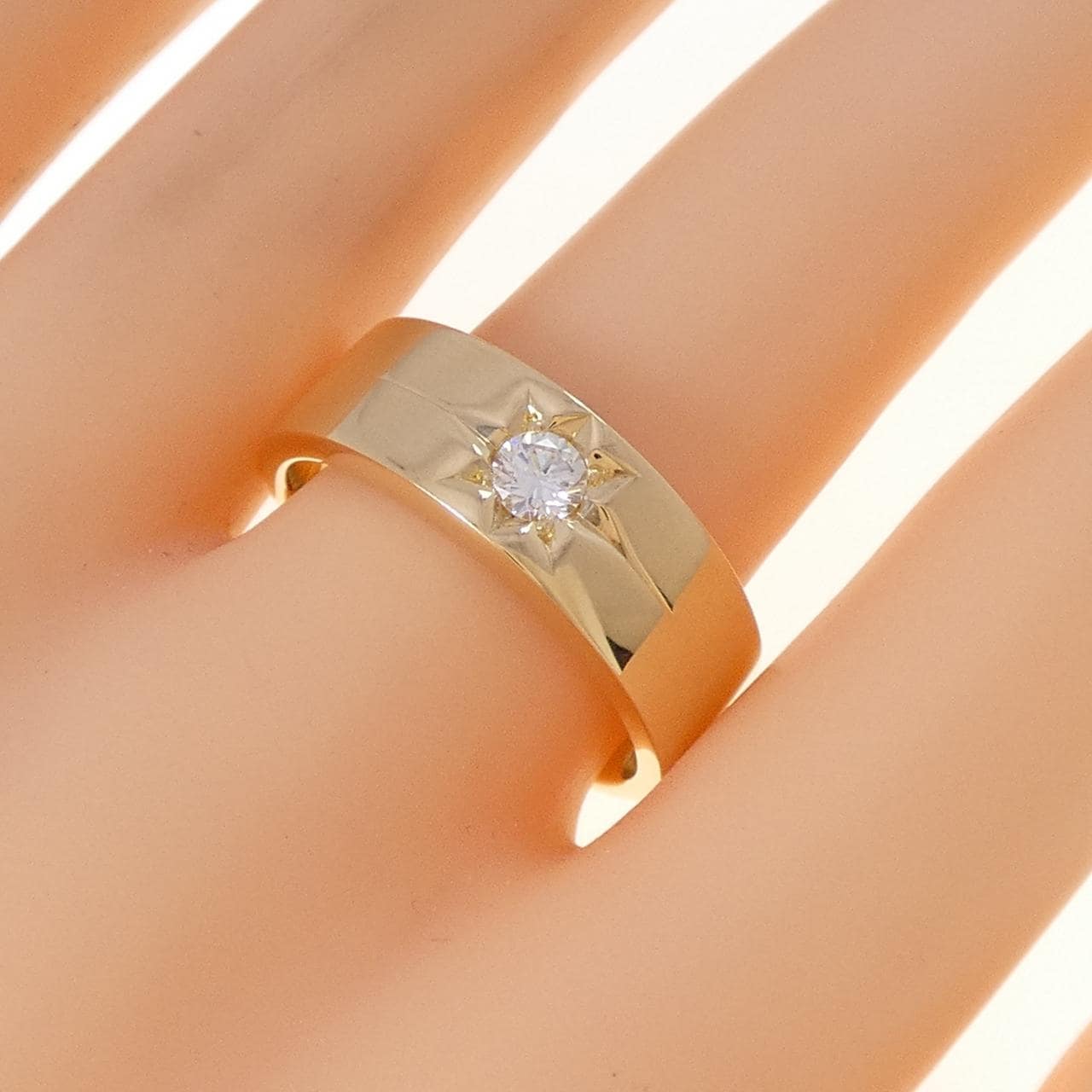 K18YG ダイヤモンド リング 0.215CT