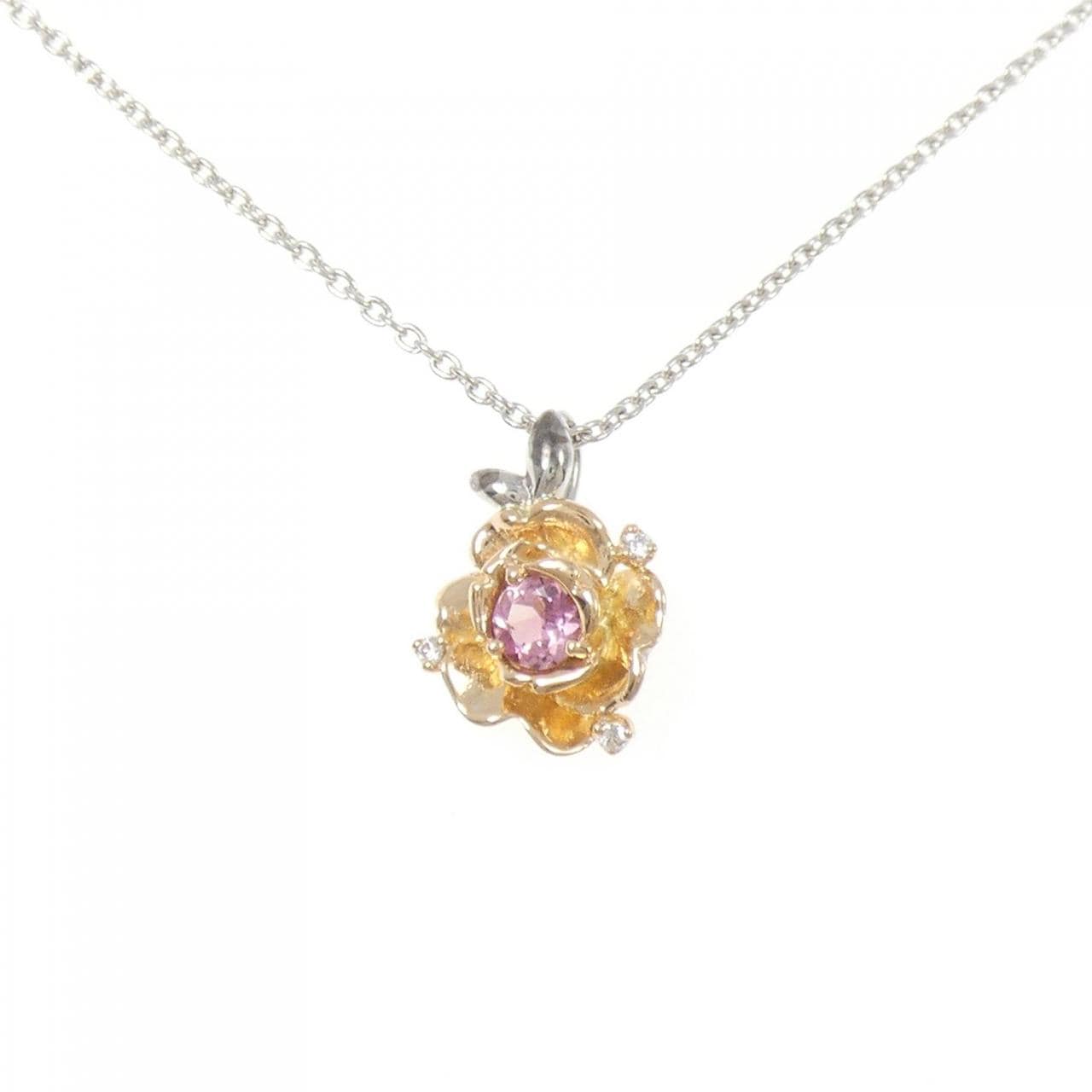 K18PG/K18WG碧玺项链 0.210克拉