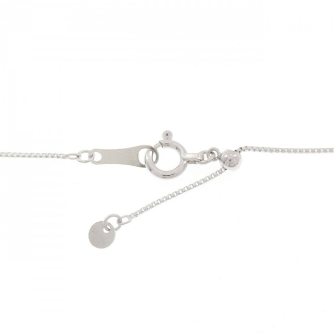 K18WG クロス ダイヤモンド ネックレス 0.06CT