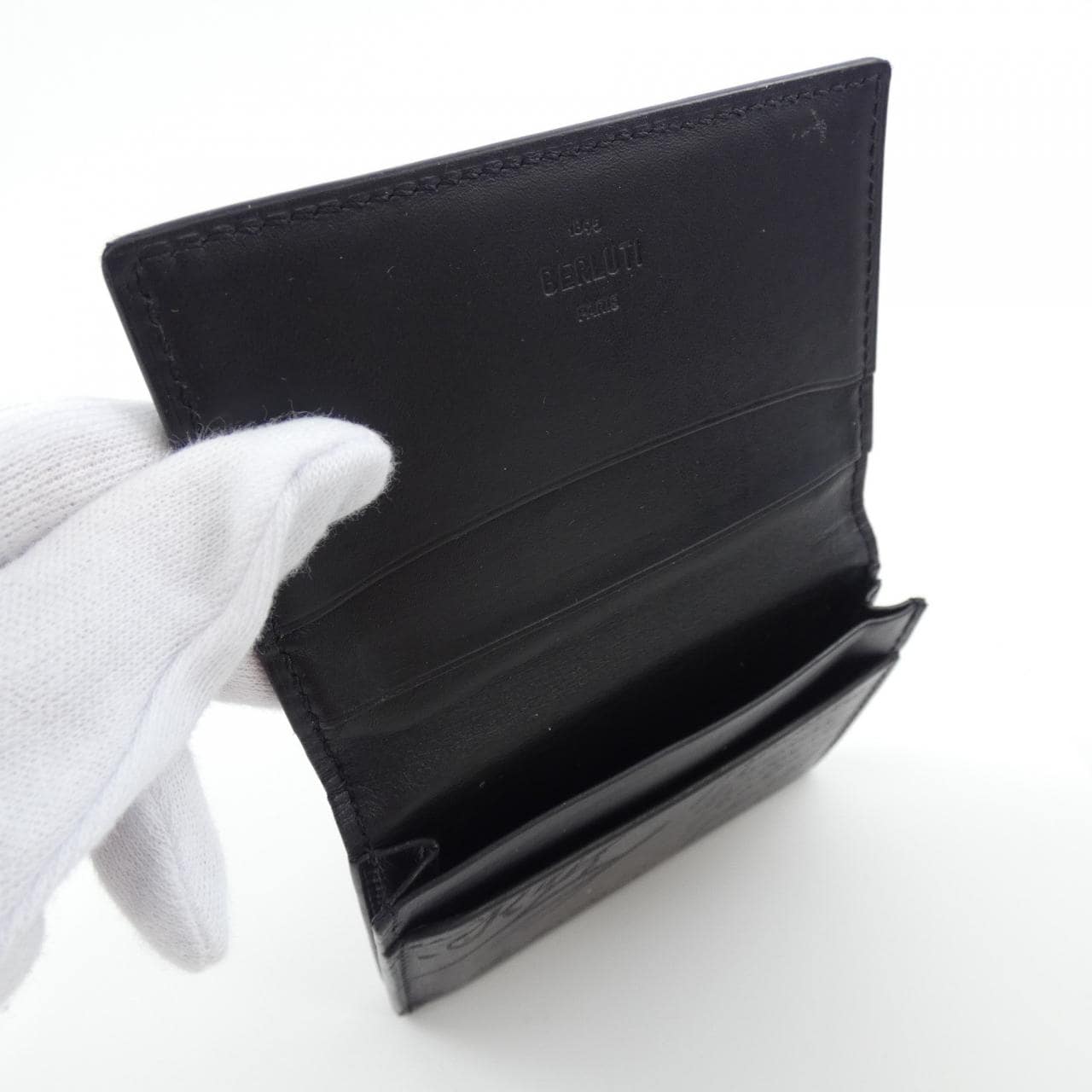 ベルルッティ Berluti インブイアスクリットレザーカードホルダー CARD CASE
