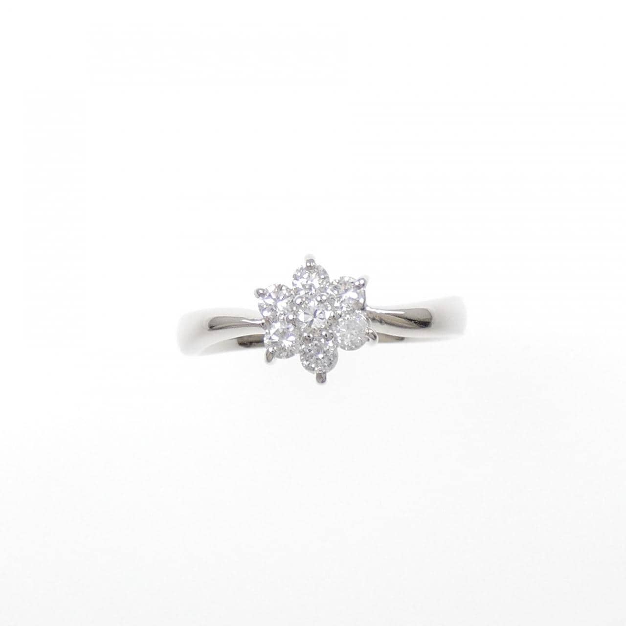 PT900 フラワー ダイヤモンド リング 0.30CT