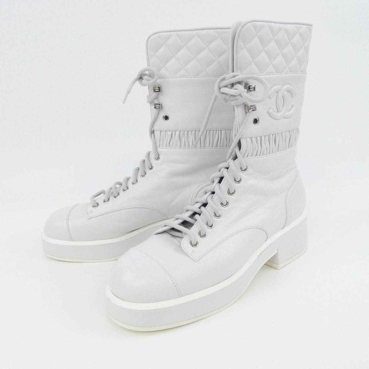 シャネル CHANEL レースアップ LACE UP G37956X01000 ブーツ