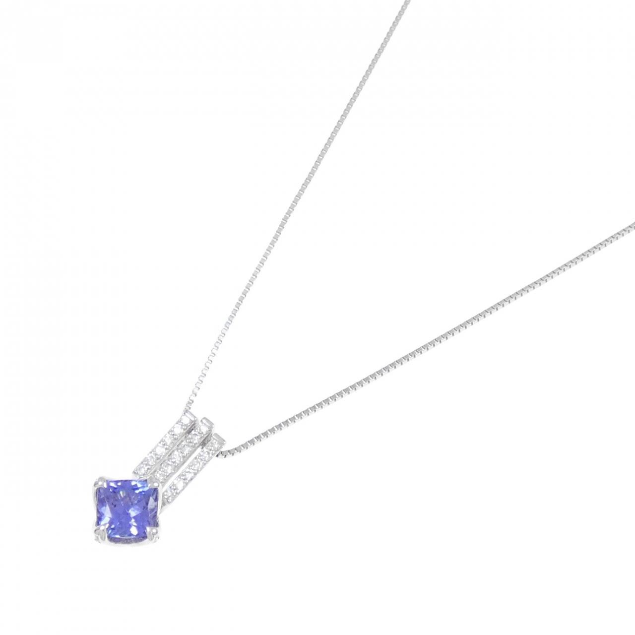 K18WG Tanzanite necklace 1.20CT
