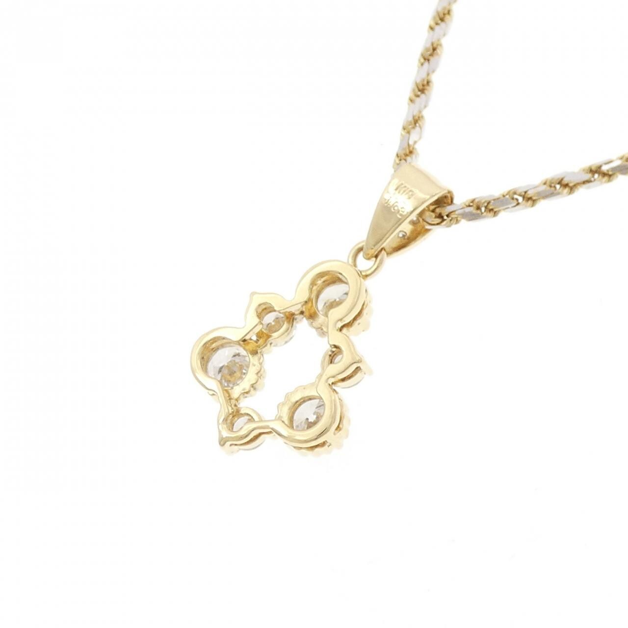 K18YG/750YG/750WG ダイヤモンド ネックレス 1.03CT