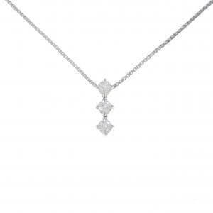 PT900/PT850 スリーストーン ダイヤモンド ネックレス 0.70CT