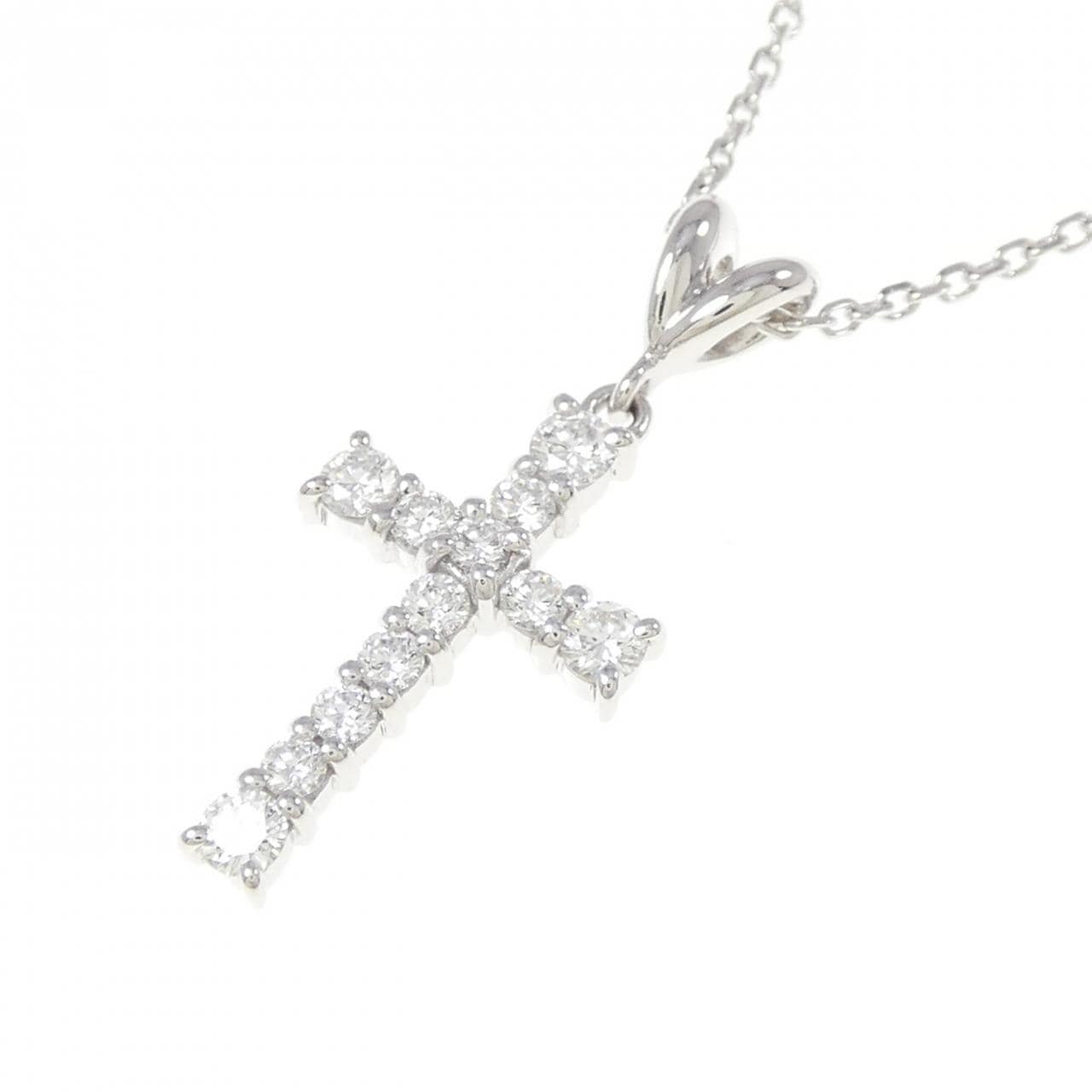 ミキモト クロス ダイヤモンド ネックレス 0.36CT