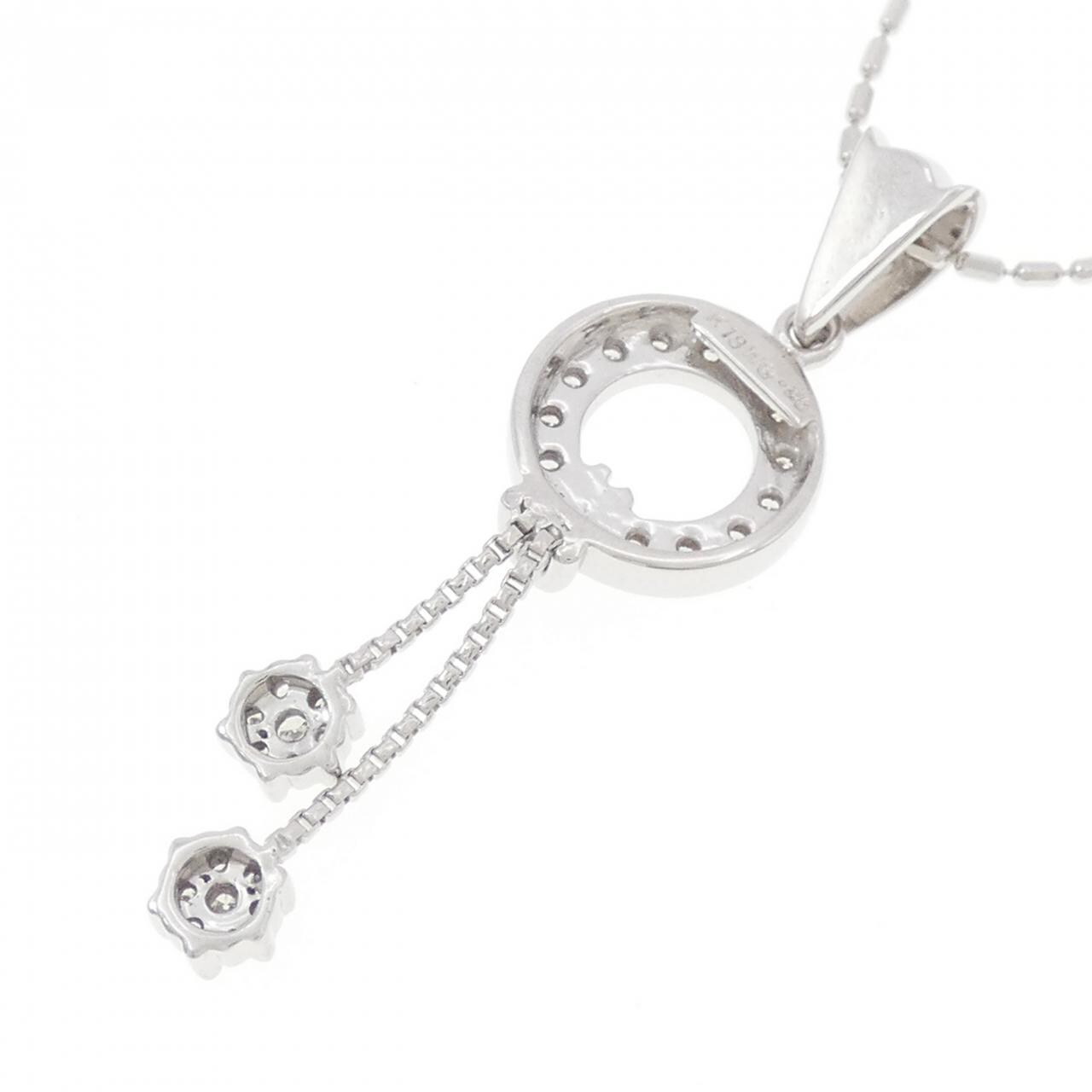 K18WG ダイヤモンド ネックレス 0.28CT