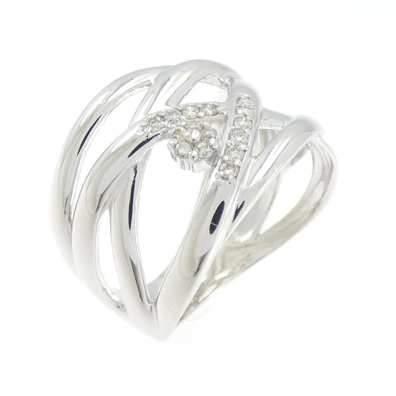 K18WG ダイヤモンド リング 0.10CT