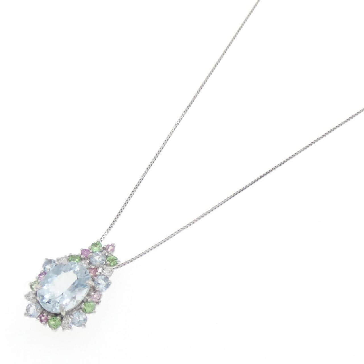 [BRAND NEW] PT Aquamarine Necklace 1.66CT